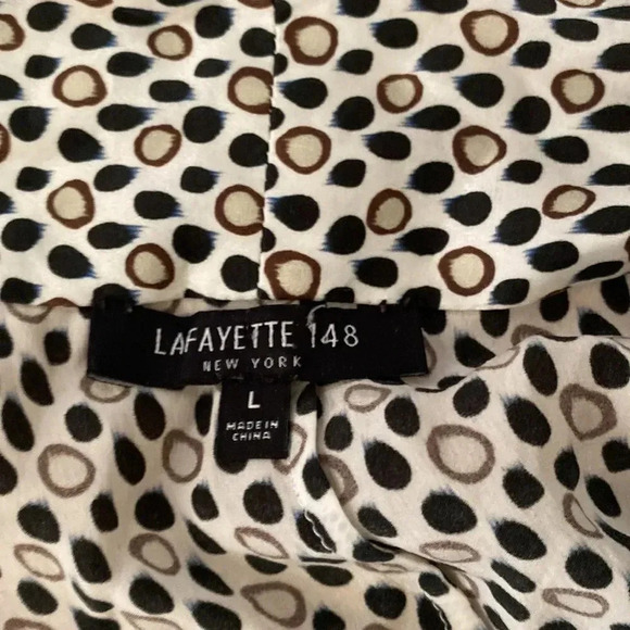 Lafayette 148 tank blouse sz L 100% silk great condition - Picture 5 of 6